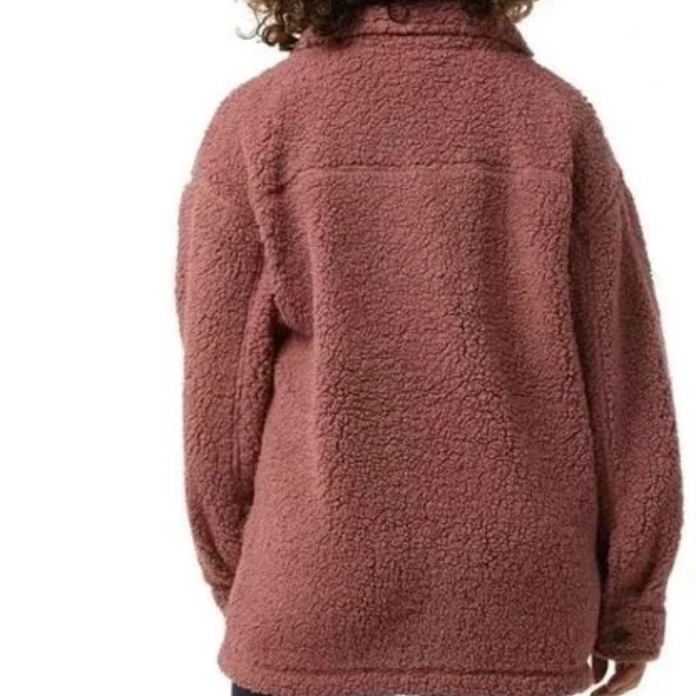 32 Degrees Heat Women's Pink Sherpa Jacket Sweater Button Down size Medium/Large - Picture 2 of 9